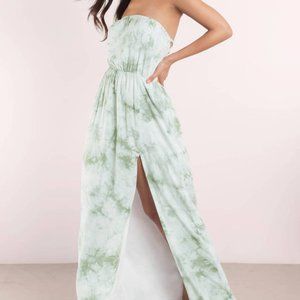 TOBI Green Tie Dye Maxi Dress
